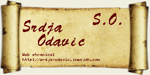 Srđa Odavić vizit kartica
